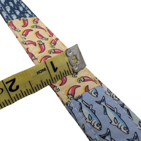 Vineyard Vines Patchwork Belt Boys Multicolor Cotton Fabric D Ring Size S - Picture 8 of 12
